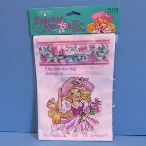 Peppermint Rose Birthday 8 Party Favor Loot Gift Bags Vintage 1992 TCFC AGC